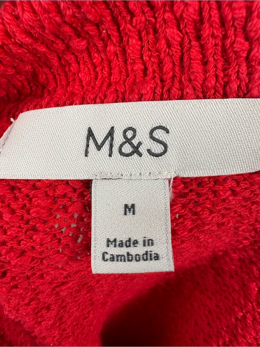 Mark & spencer Cotton Rich Textured Cropped Cardigan size M - Picture 7 of 9